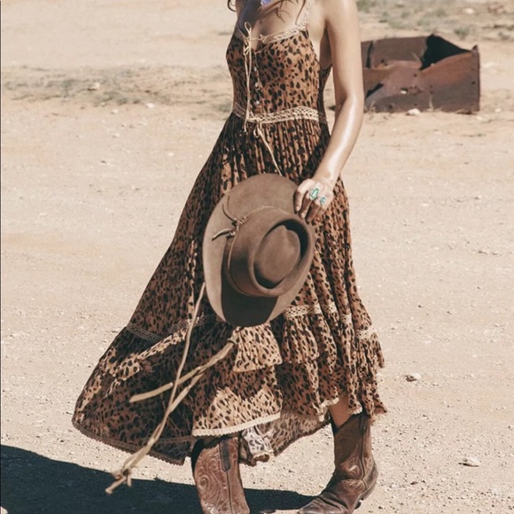 Spell & The Gypsy Saphari Prairie Strappy Sundress - S UT - Picture 2 of 15